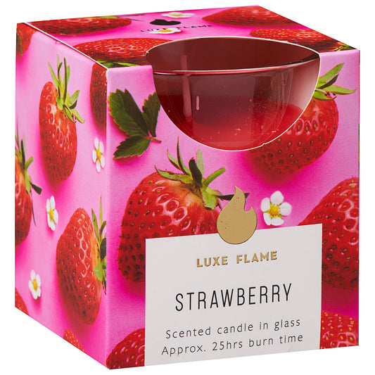 Scented Glass Candle Strawberry 7x8cm