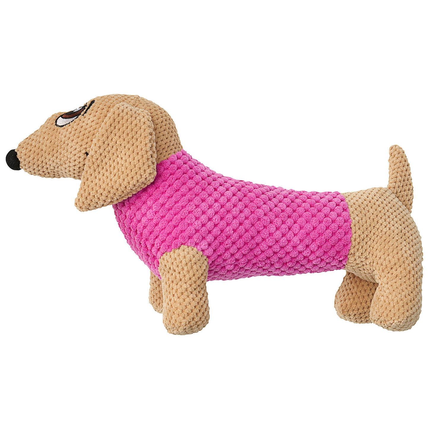 Squeaky Plush Pet Toy Sausage Dog 31cm Assorted