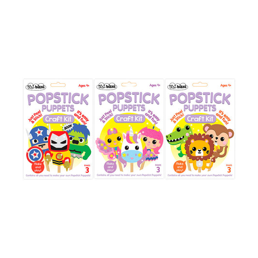 Popstick Puppets Craft Kit Assorted