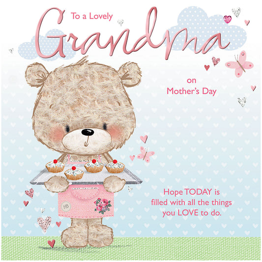 Mother's Day Bear with Cupcakes