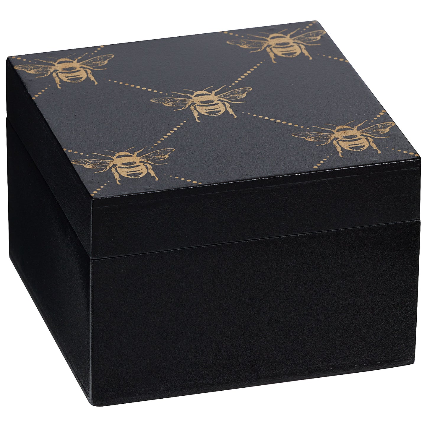 Bee Black & Gold Trinket Box