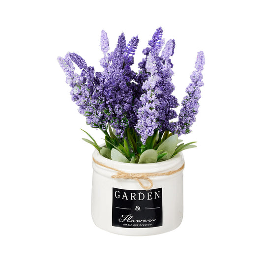 Lavender In White Jar