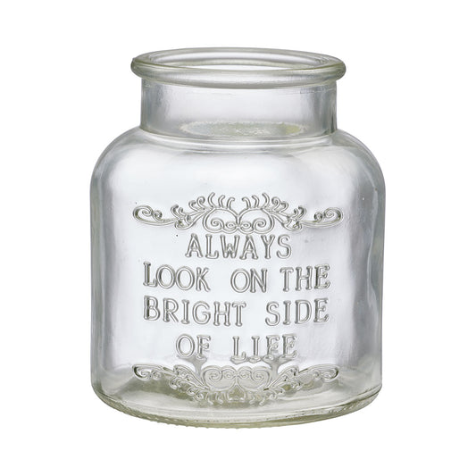 Pattern Glass Jar Vase 14cm