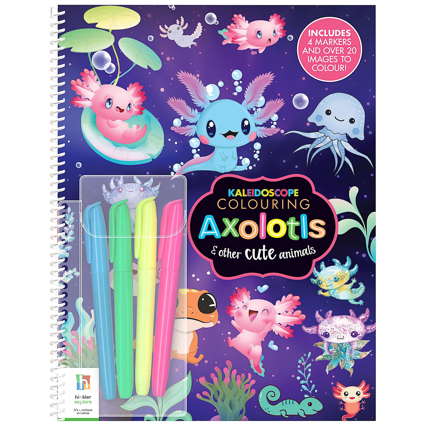 Kaleidoscope Colouring Axolotls Pouch