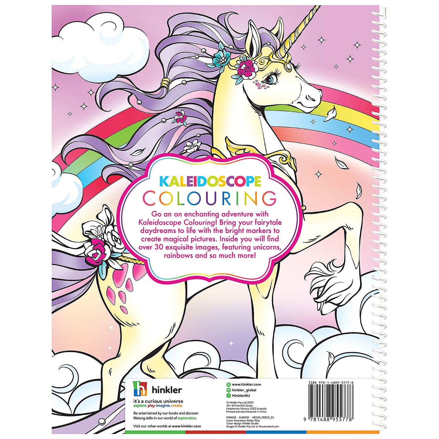 Kaleidoscope Colouring Unicorn Pouch