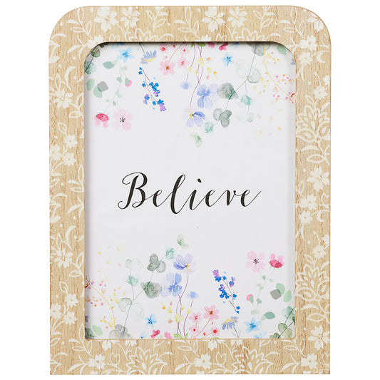 Meadow Print Wood Photo Frame 4X6"