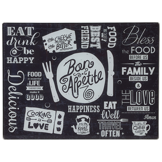 Bon Appetite Glass Cutting Board