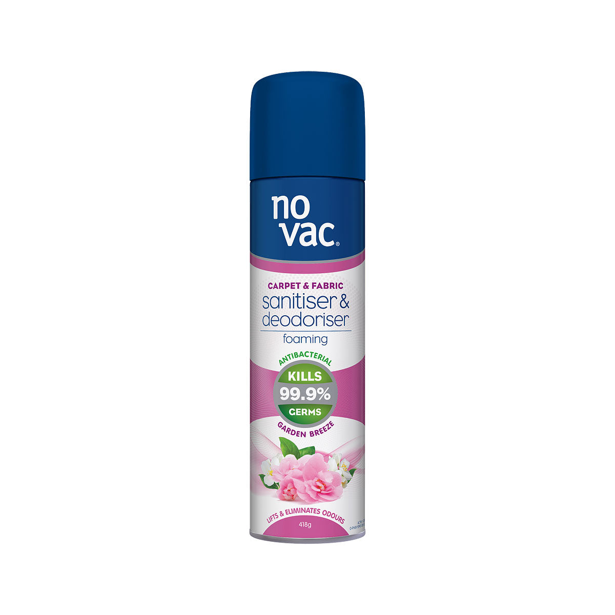 no vac Carpet Sanitiser and Deodoriser Garden Breeze 418g