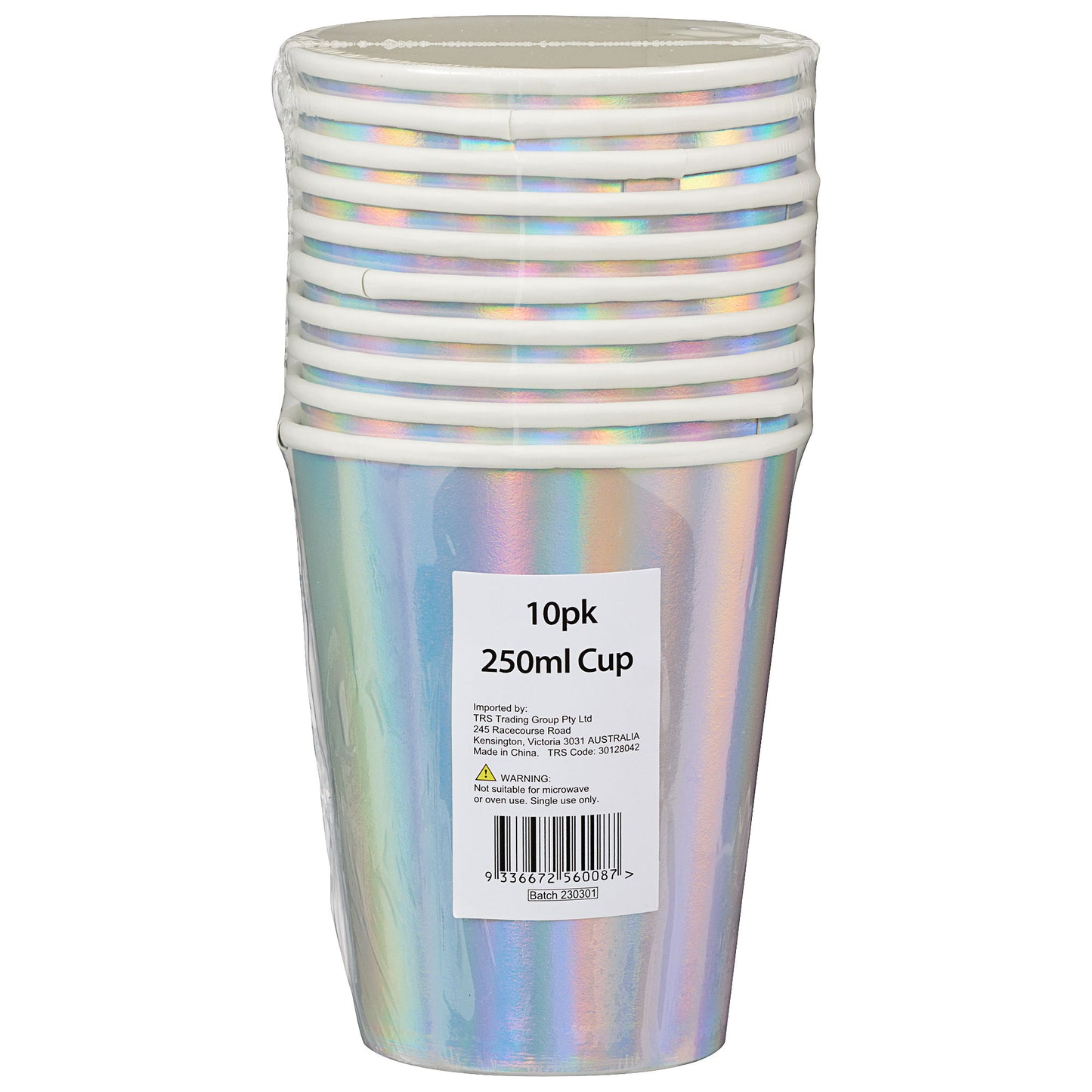 Holographic Cups 250mL 10pk