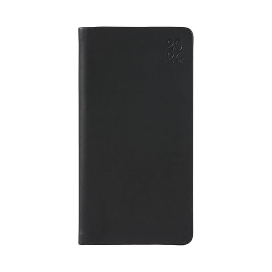 Week View PU Diary 2024 Slimline Black