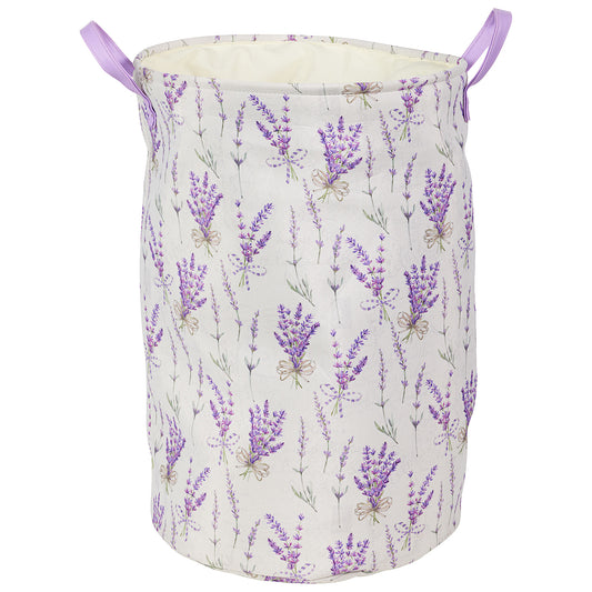 Wild Lavender Round Laundry Hamper