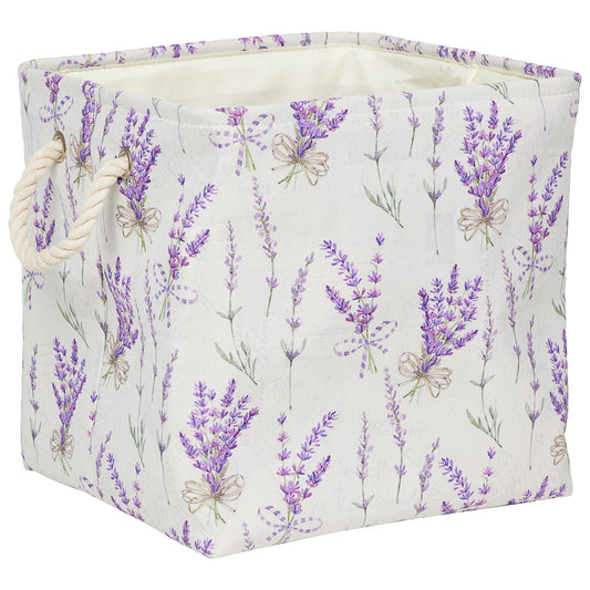 Wild Lavender Square Fabric Storage with Handle 32cm