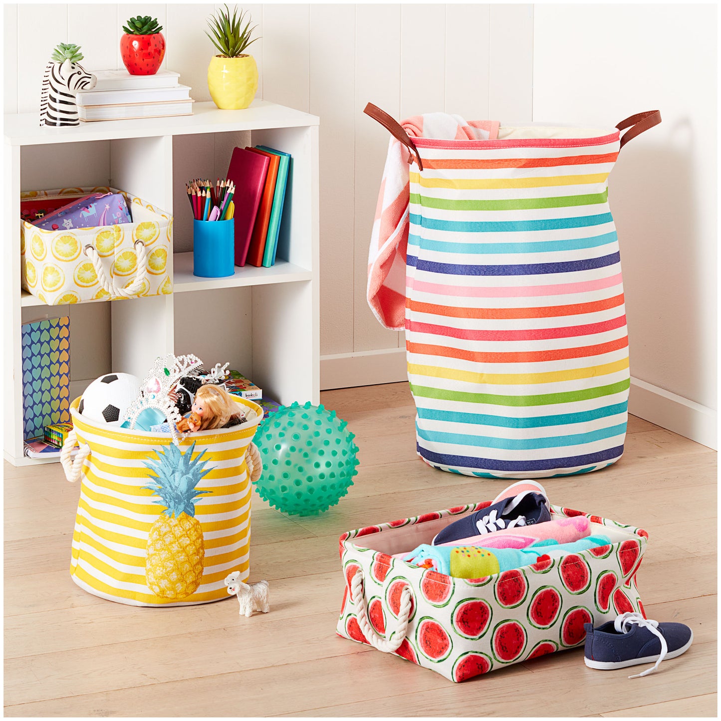 Pineapple Round Storage With Handle 32cm