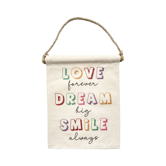 Love Forever Dream Big Hanging Plaque