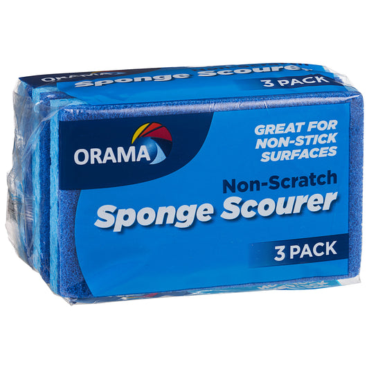 Orama Non-Scratch Sponge Scourer 3pk