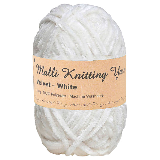 White Velvet Yarn 100g