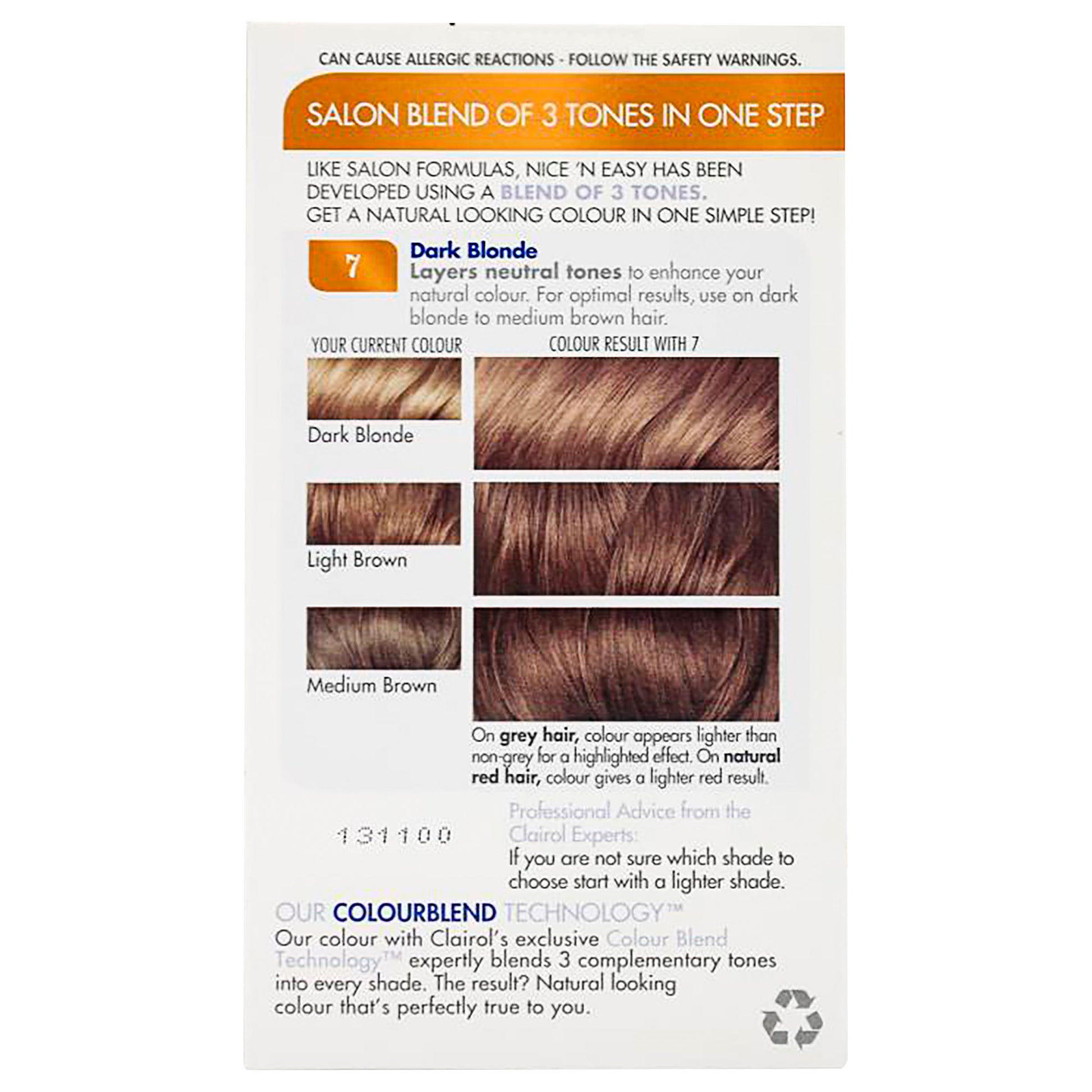 Clairol Nice 'N' Easy 7 Natural Dark Blonde – The Reject Shop