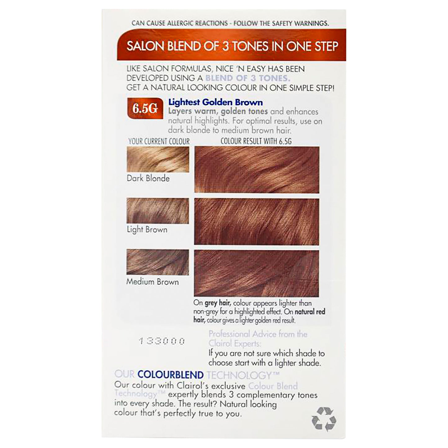 Clairol Nice 'N' Easy 6.5G Natural Golden Brown