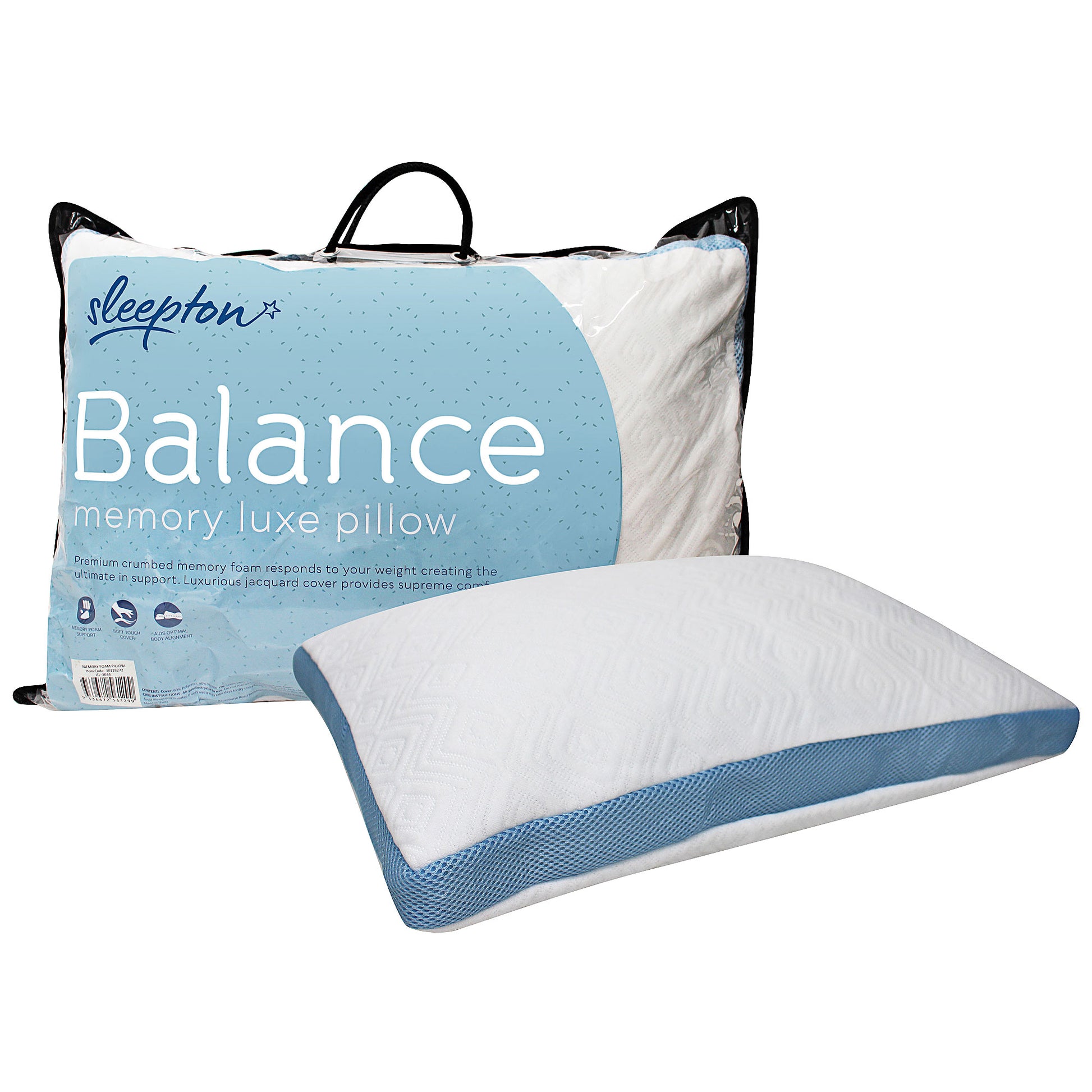 Sleepton Gusset Memory Foam Pillow The Reject Shop