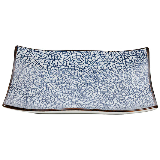 Japandi Square Plate Blue 19.5cm