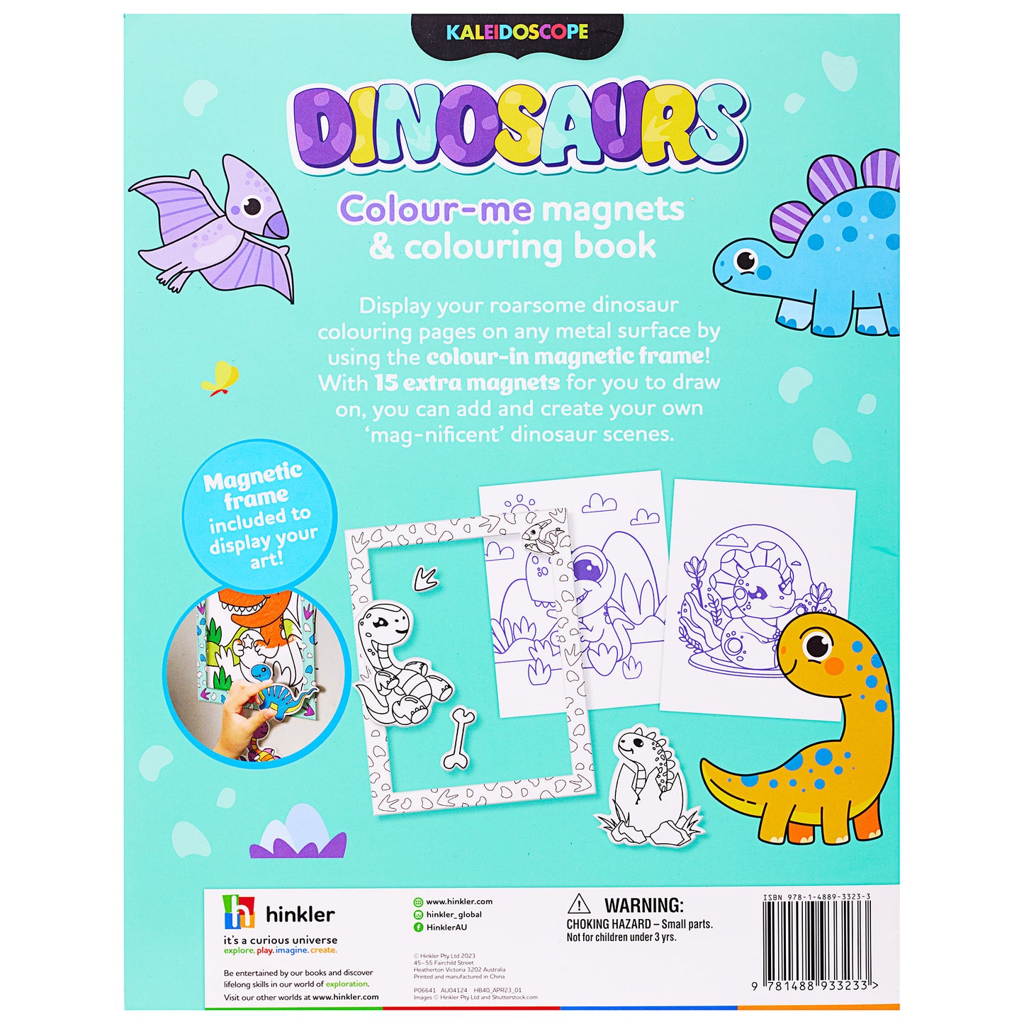 Colour Me Magnets & Colouring Book Roarsome Dinosaurs