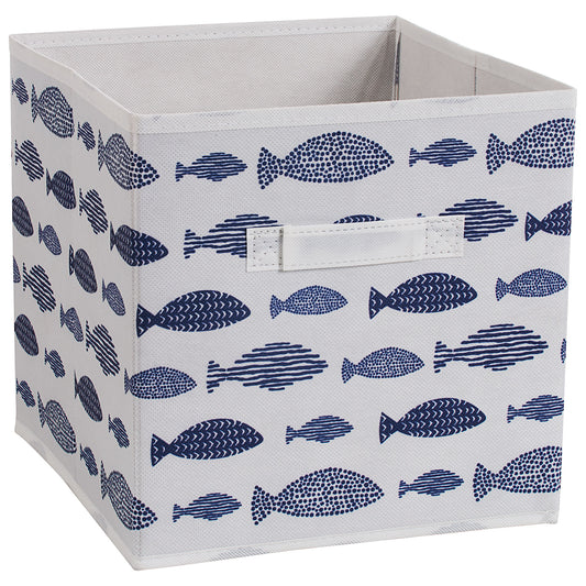 Foldable Storage Cube Positano Fish 27cm