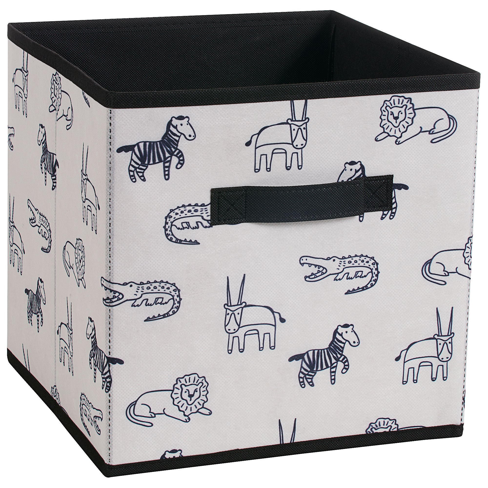 Foldable Storage Cube Zoo Animals 27cm The Reject Shop