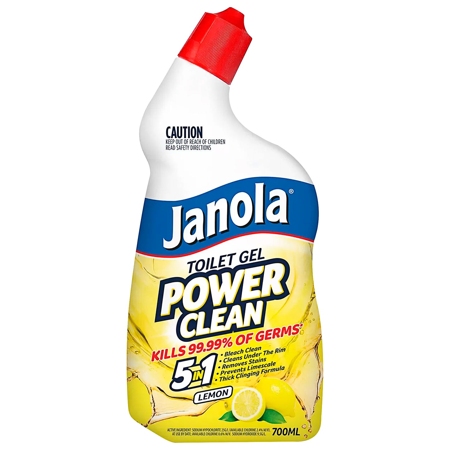 Janola 5 In 1 Power Clean Gel Toilet Cleaner Lemon 700mL