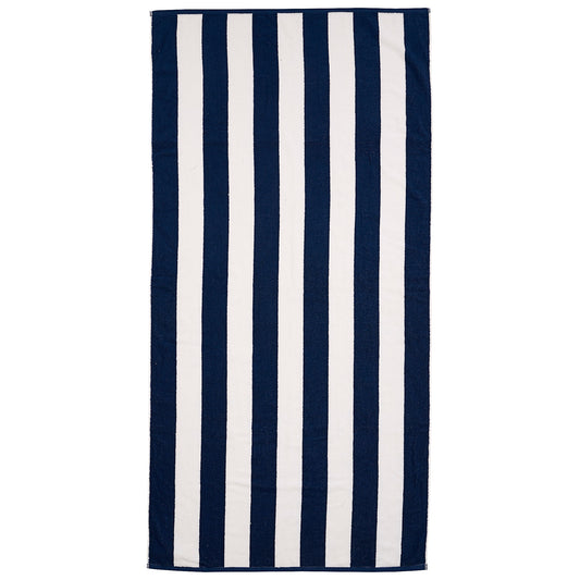 Dobby Stripe Beach Towel Blue 80x160cm