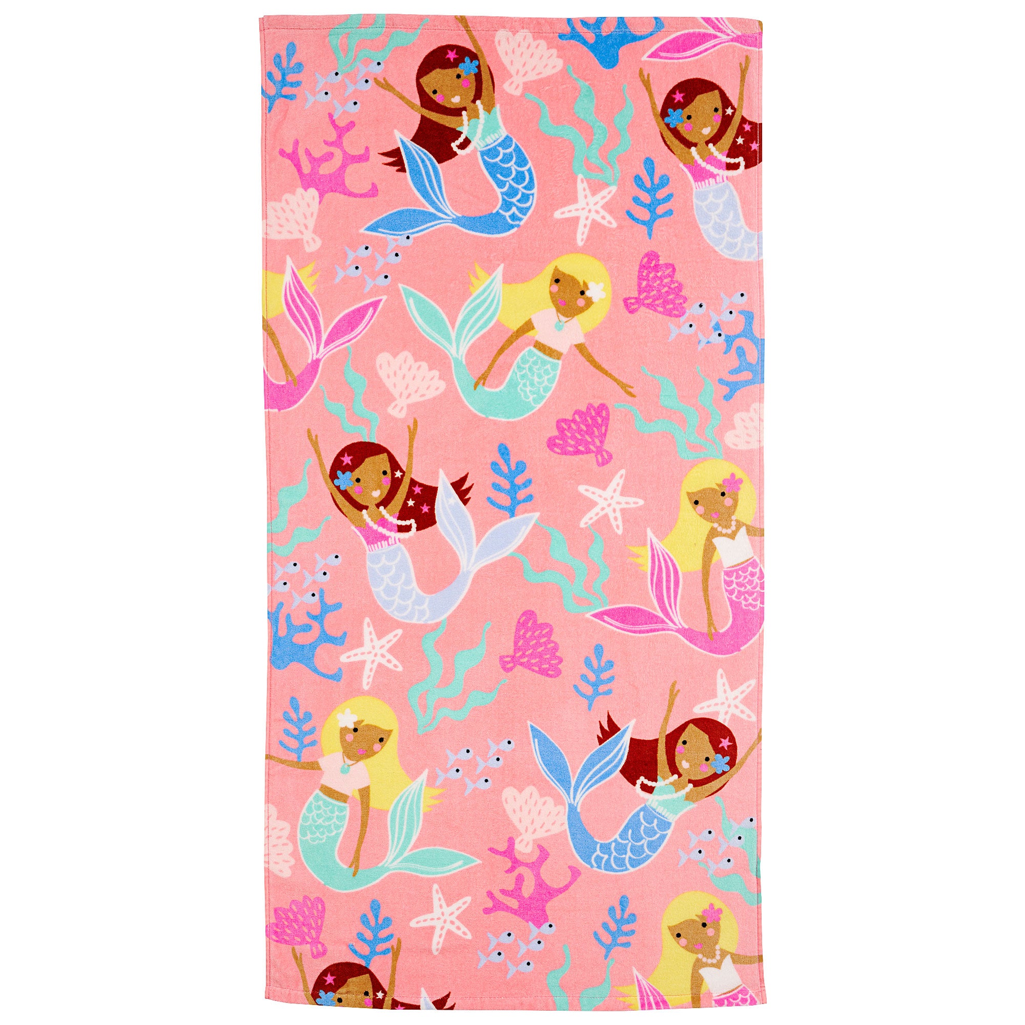 Kids' Cotton Velour Towel Friends 60x120cm The Reject Shop