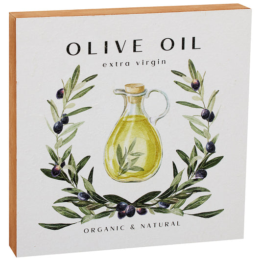 Olives/Oil Printed Box Top