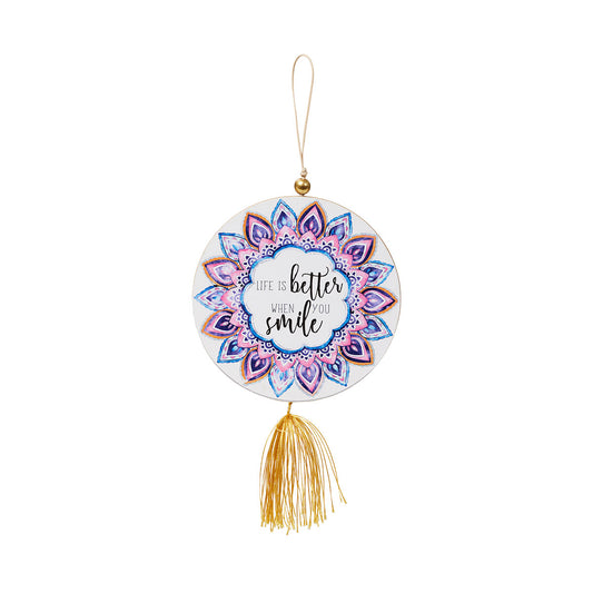 Life Is Better Colour Tassel Hanging Plaque