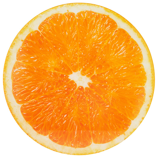 Round Orange Glass Cutting Board