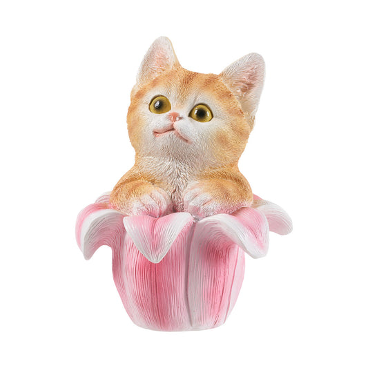 Animal In Flower Decoration Assorted 15cm