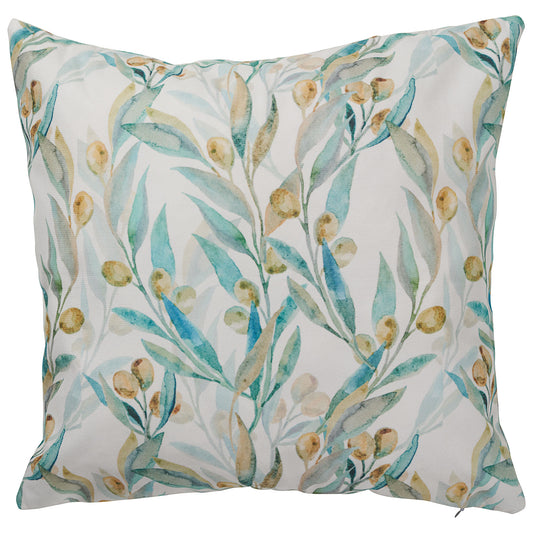 Printed Cushion Olive Leaves/Mosaic 40cm
