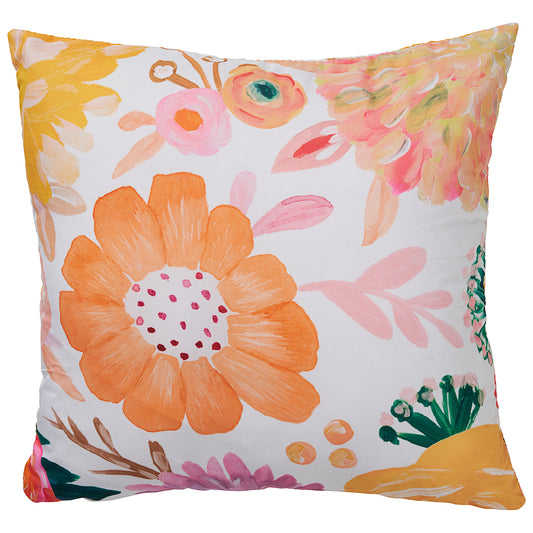 Printed Cushion Sunflower/Citrus 40cm