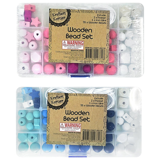 DIY Wooden Bead Set Assorted