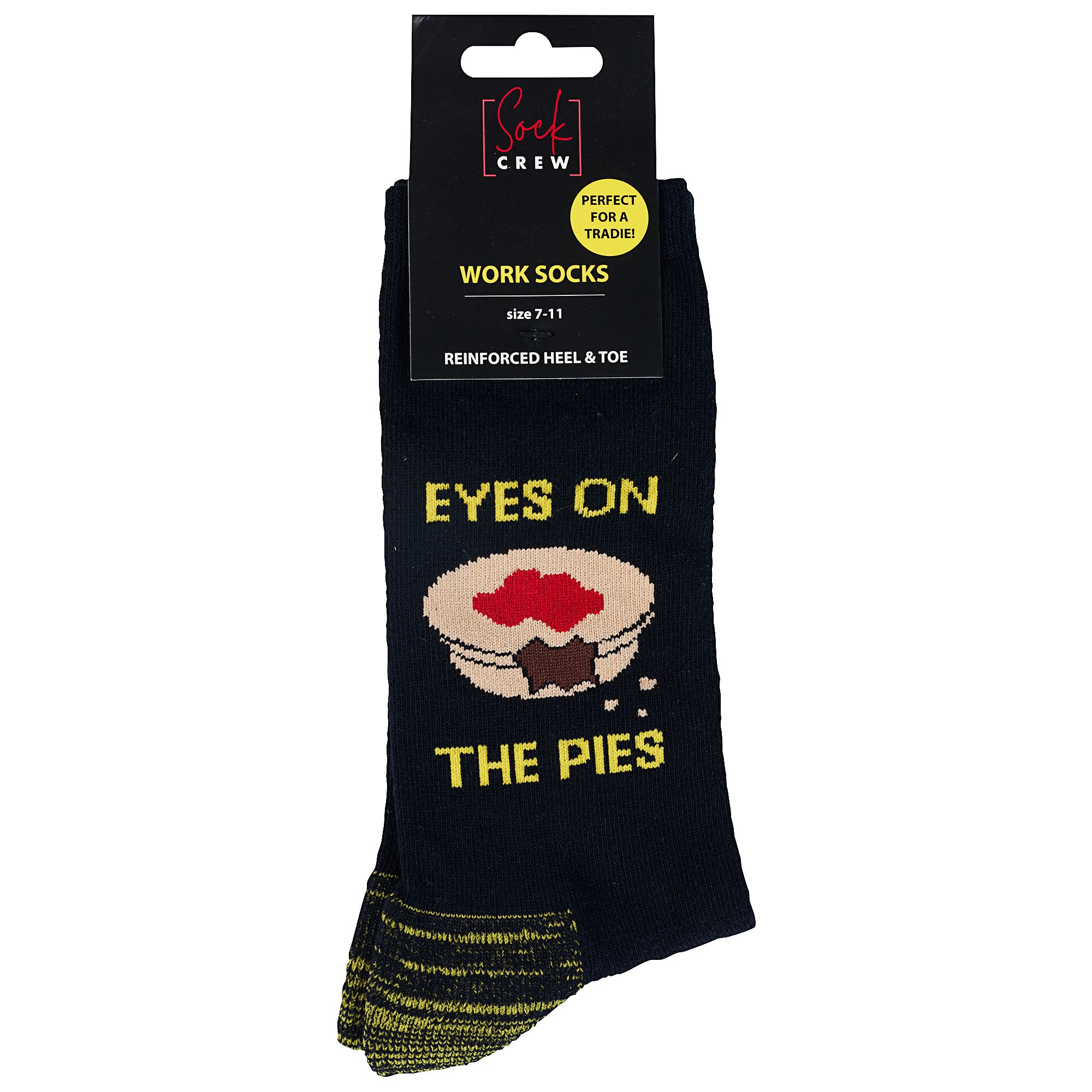 Novelty Work Socks Eyes On The Pies The Reject Shop