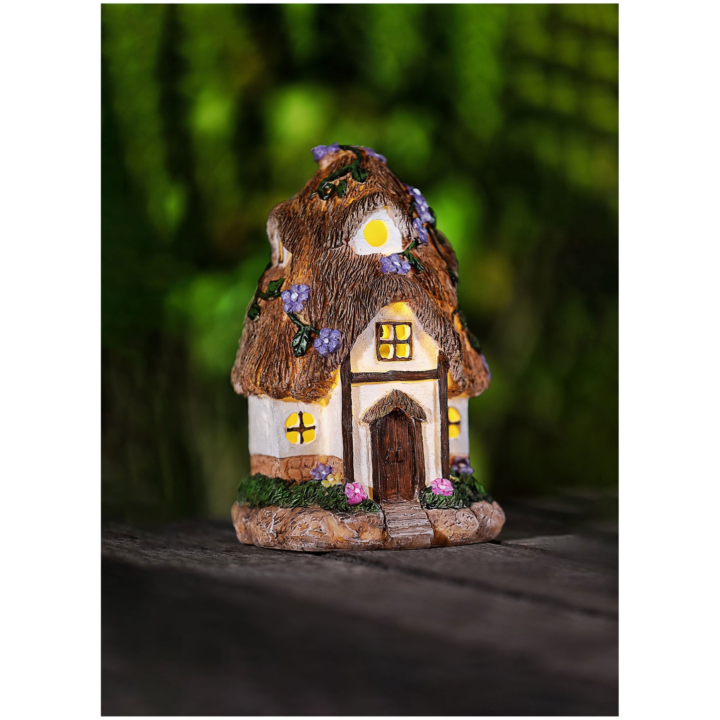 Solar House Garden Statue Assorted