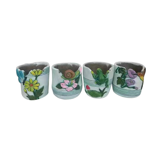 Butterfly/Snail/Frog/Bird Pot 13cm