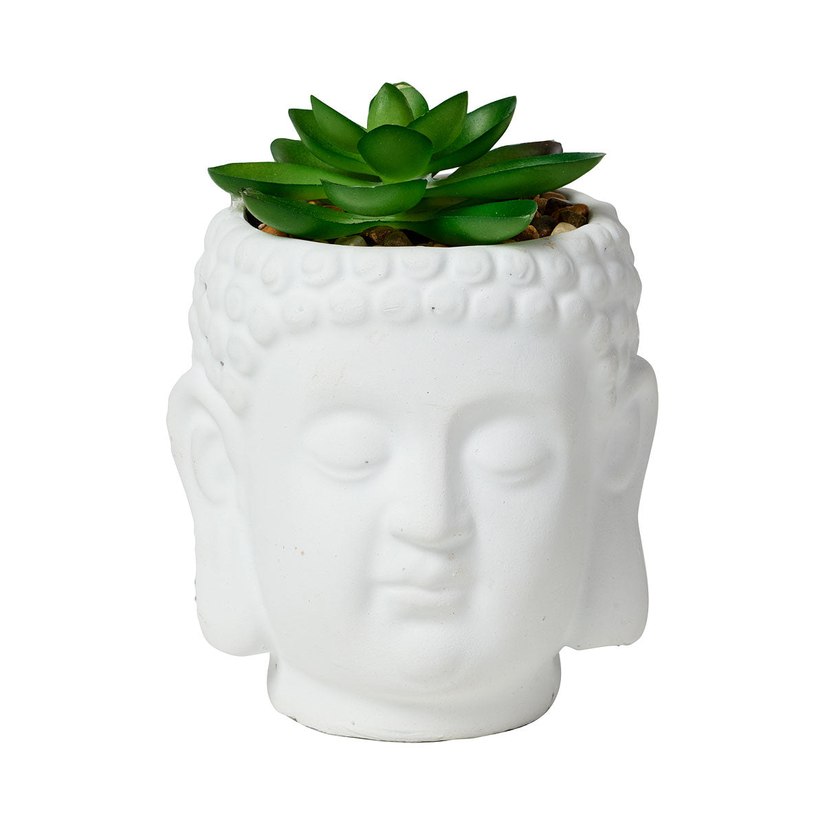 Buddha Faux Succulent Pot