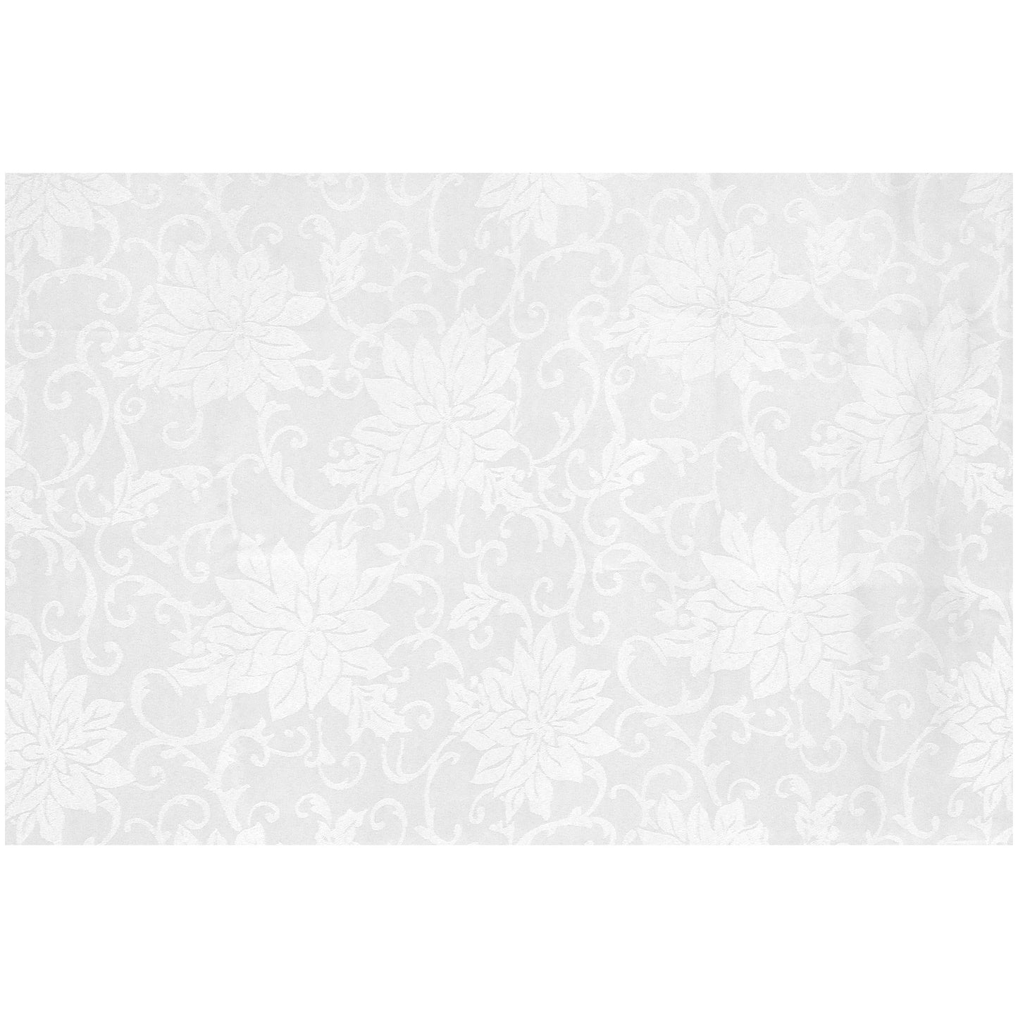 Christmas Jacquard Tablecloth Holly White 150x225cm