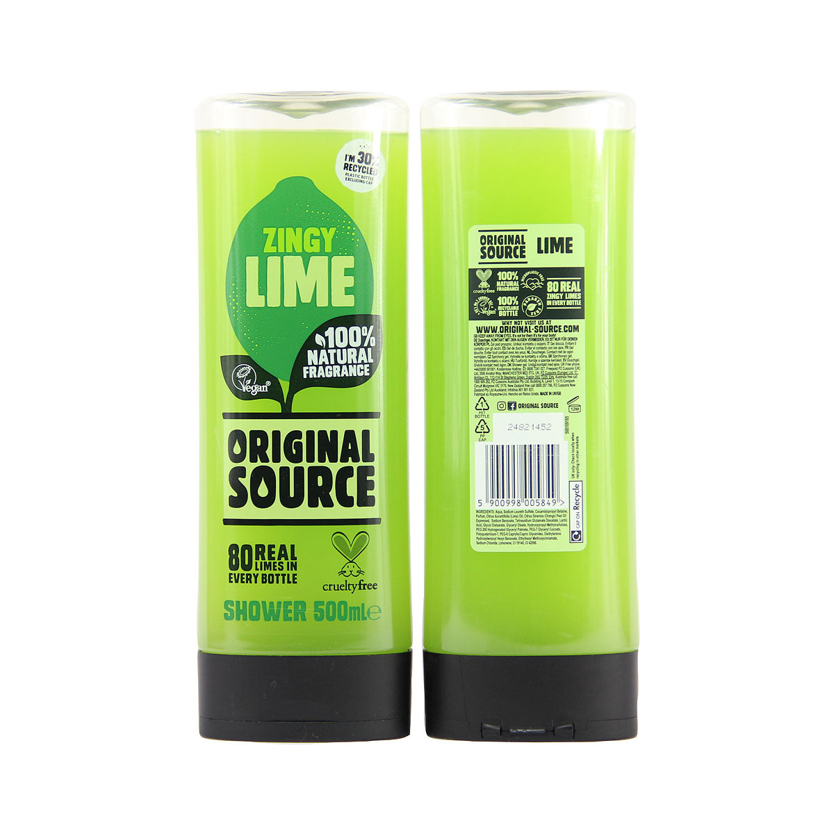 Original Source Body Wash Zingy Lime Shower Gel 500mL The Reject Shop