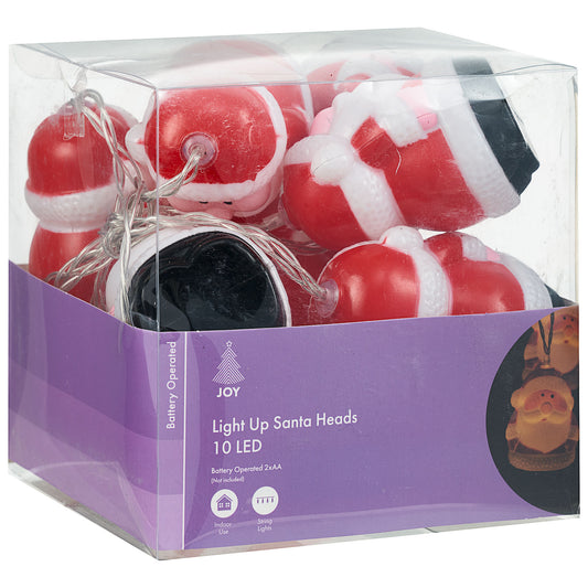 Battery-Operated Santa Heads 10pk