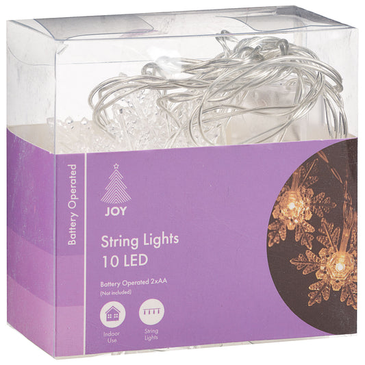 Christmas Battery-Operated Stars String Light 10 LED Assorted