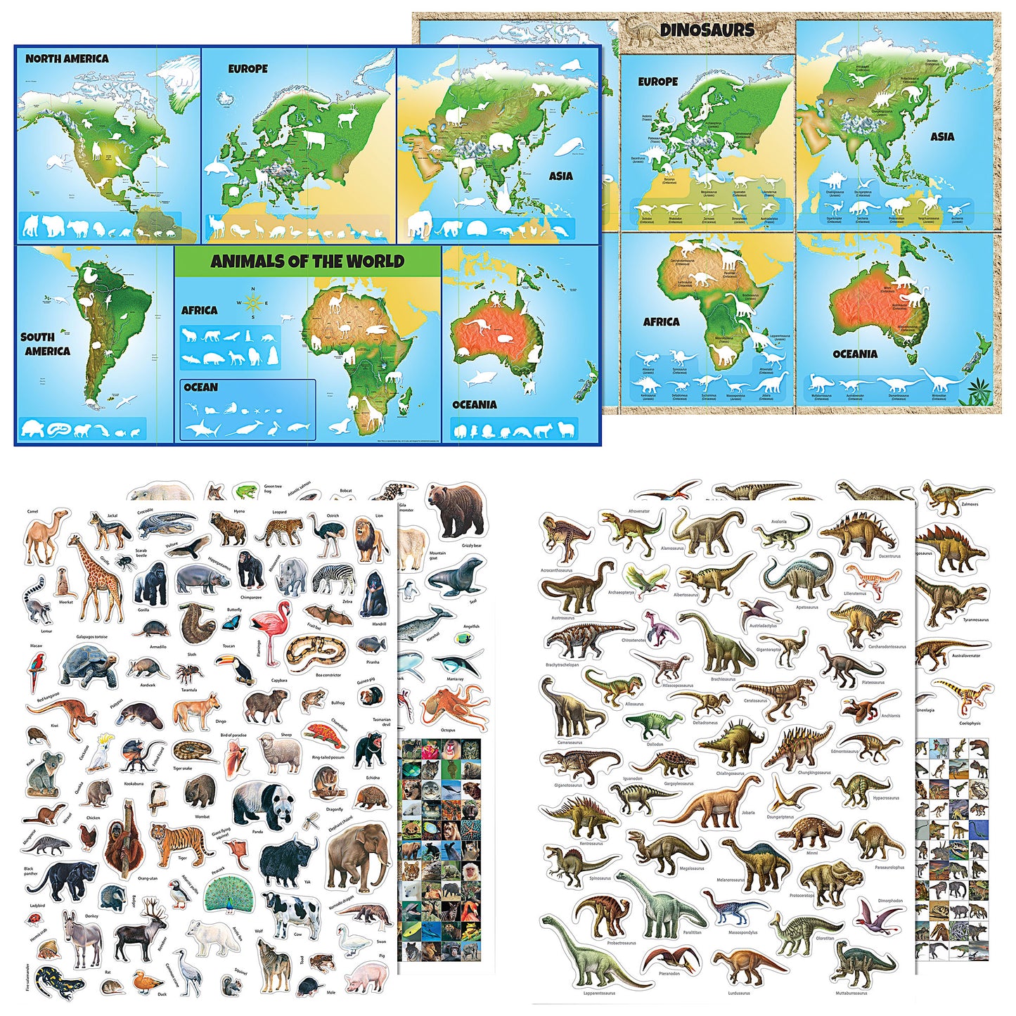 Incredible Sticker Atlas: Dinosaurs and Animals