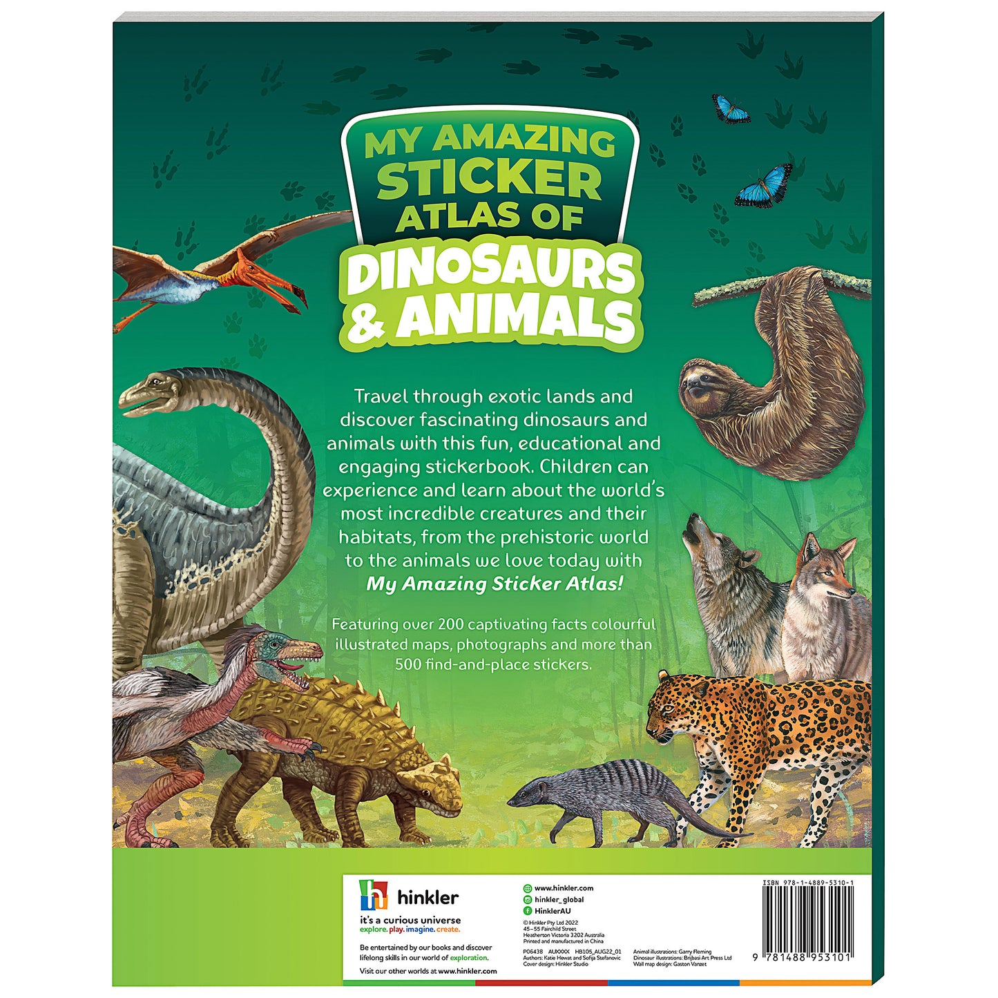 Incredible Sticker Atlas: Dinosaurs and Animals