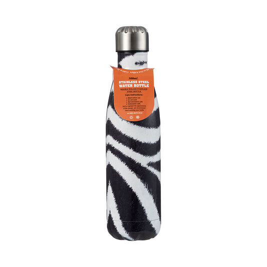 Zebra Double Walled Stainless Steel Bottle 500mL