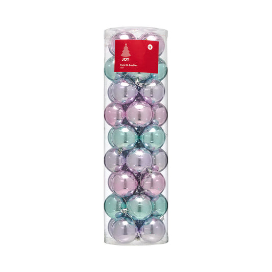 Christmas Baubles Starlight 6cm 36pk