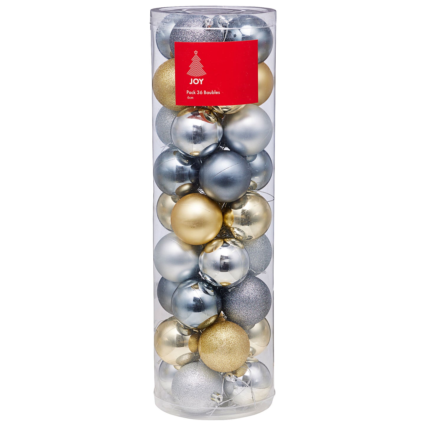 Christmas Baubles Fluorescent 6cm 36pk